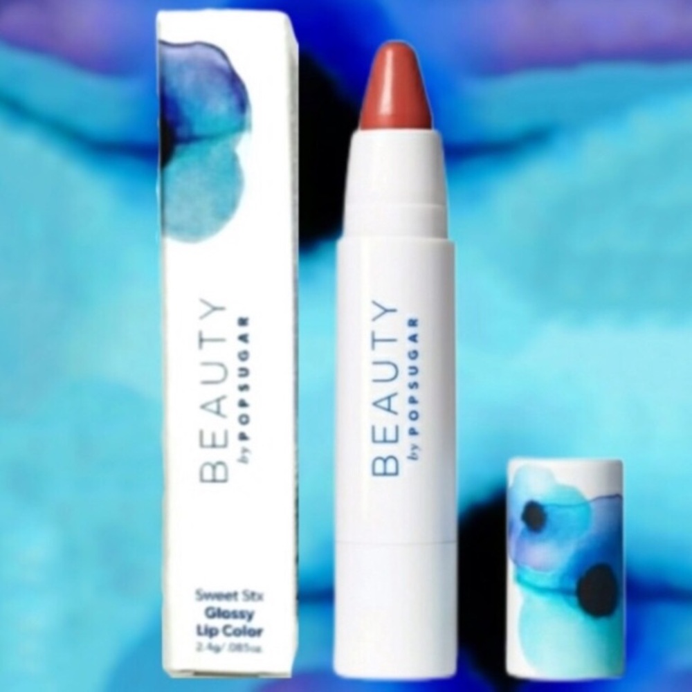 🟢 3/$19! Popsugar Beauty by Pop Sugar Sweet STX Glossy Lip Color in Peach *NIB